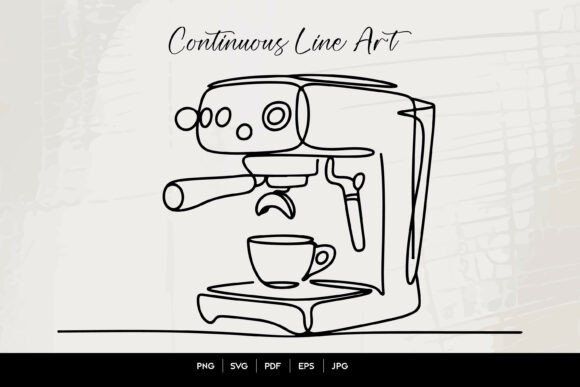 A Continuous Line Coffee Machine for Graphics and Crafts
