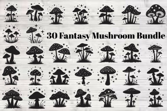 A Crafter’s Review of the Fantasy Mushroom Bundle Graphics
