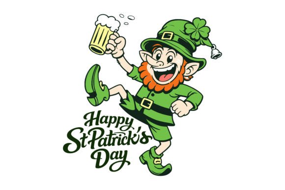 A Leprechaun Vector for Crafts and Graphics