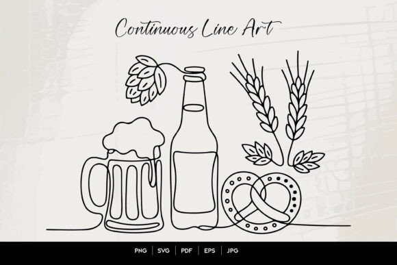 A Review of the Beer Festival Continuous Line Graphics Set