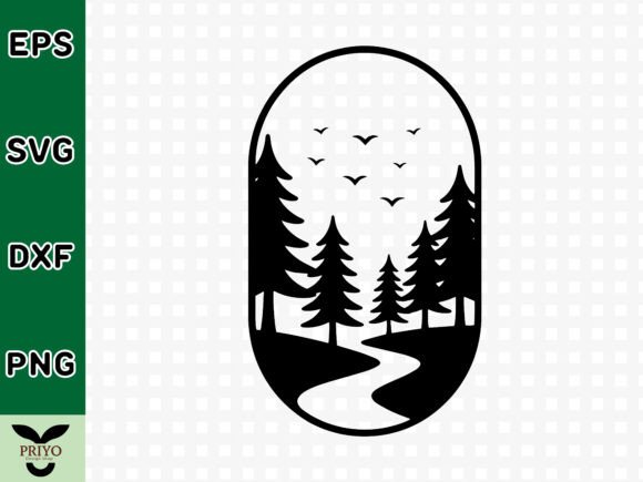 Crafting Content with Pine Forest River Graphics