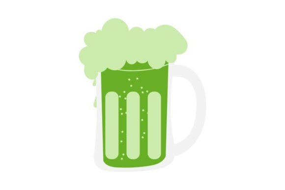 Green St. Patrick's Beer Graphics for Crafts and Branding