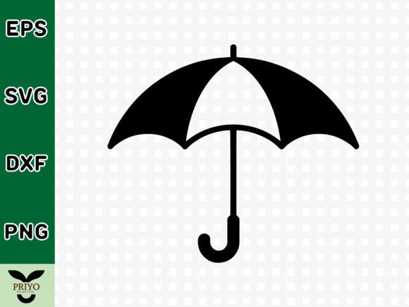 How an Open Umbrella Silhouette Graphics Asset Elevates Crafts & Publishing