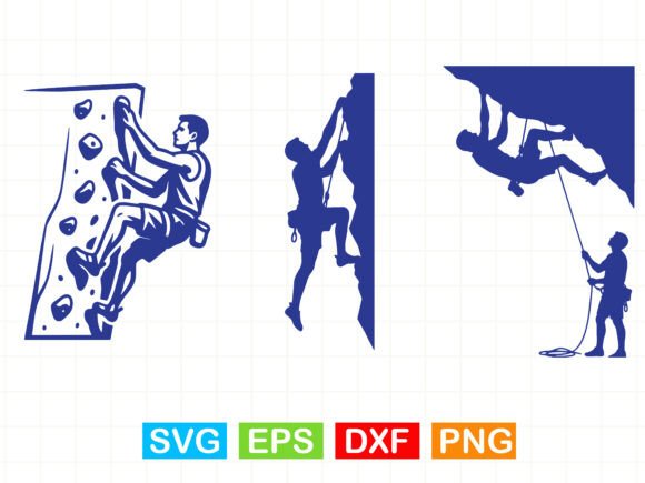 Rock Climbing Silhouette SVG for Modern Blog Graphics and Crafts