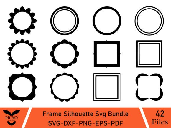 Silhouette Frames for Crafting and Graphic Design Projects