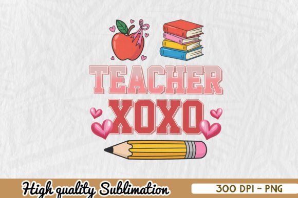 XOXO Teacher Valentine PNG: A Graphic Design Asset for Crafts